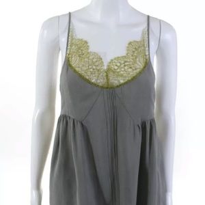 Dorothea Schumacher Gray Silk Lace Top